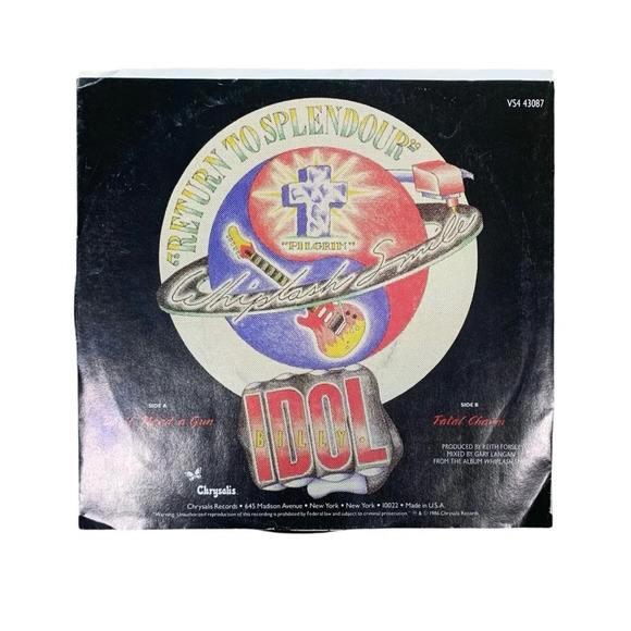 Vintage Billy Idol- Don’t Need a Gun 7” Single Vinyl - Picture 3 of 12